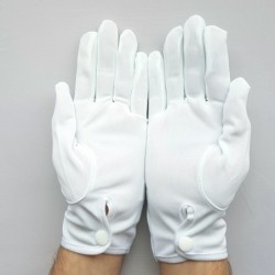 gants en nylon blanc officier pour Femme et Homme