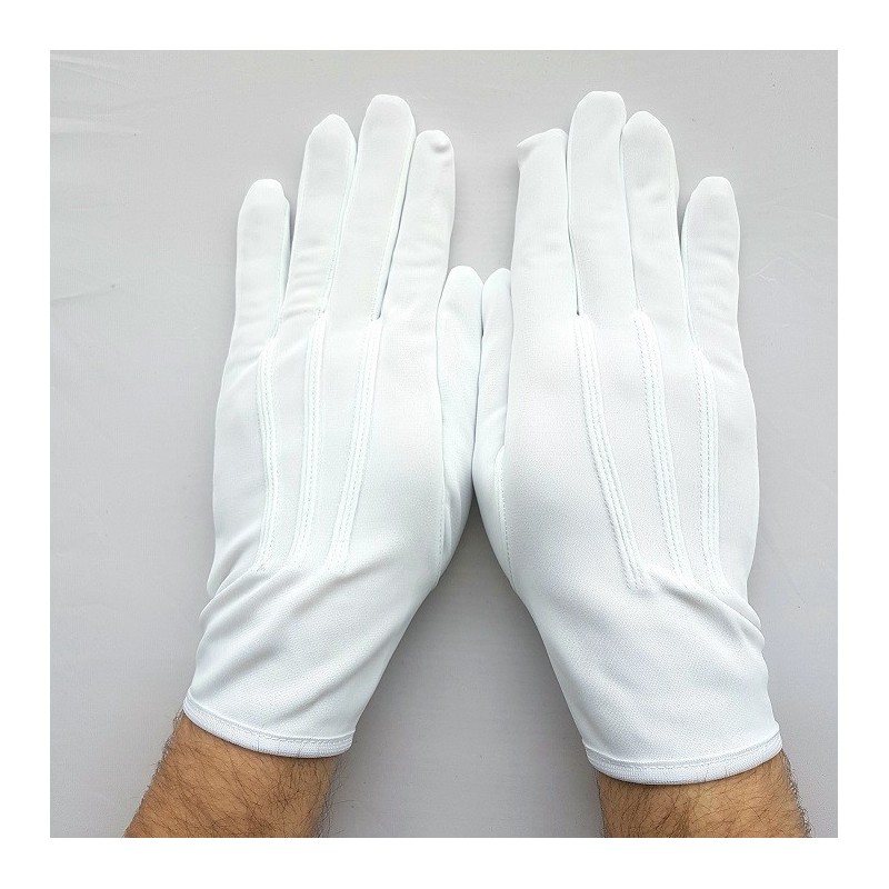 gants en nylon blanc officier pour Femme et Homme