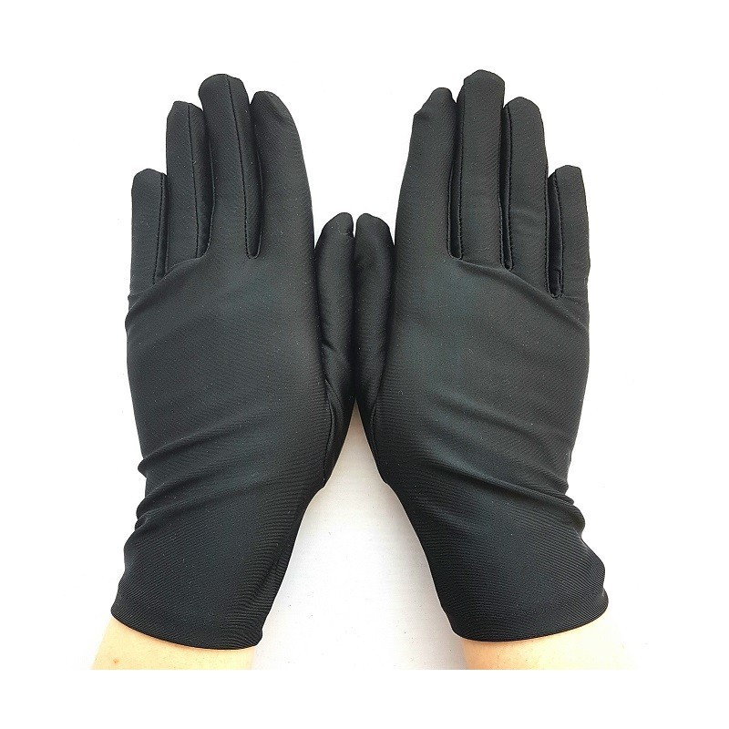 gants en satin marine taille unique.