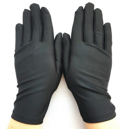 gants en satin marine taille unique.