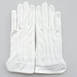 gants blanc coton avec grip pour petites et grandes mains.