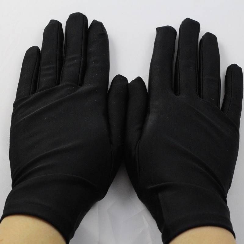 Sous-gants en soie noir femme - Cairn