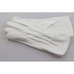 gants blanc coton avec grip pour petites et grandes mains.