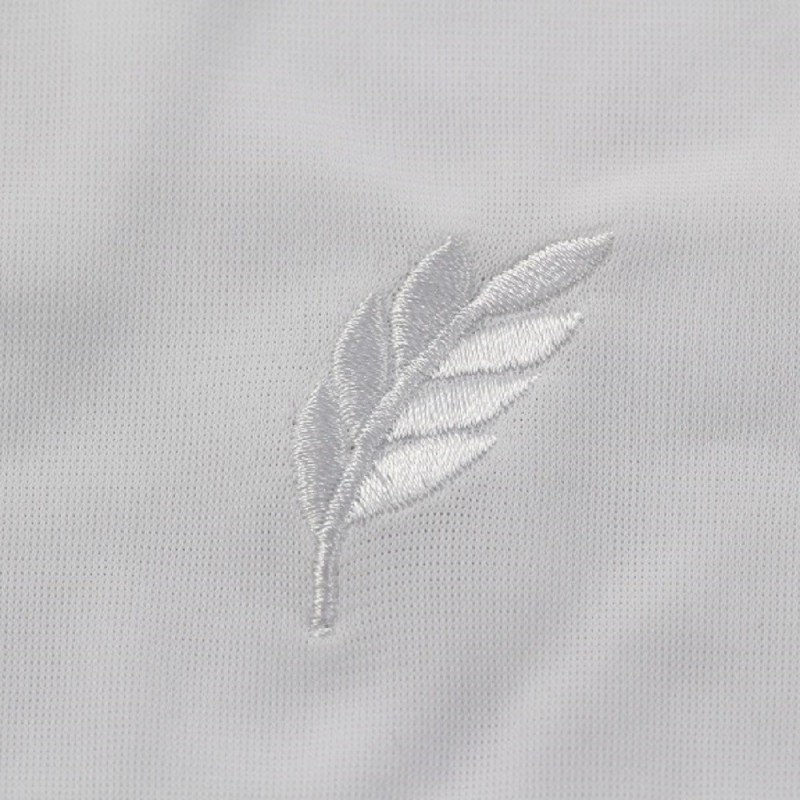 Gant Blanc Nylon franc maçon broderie feuille acacia blanche.