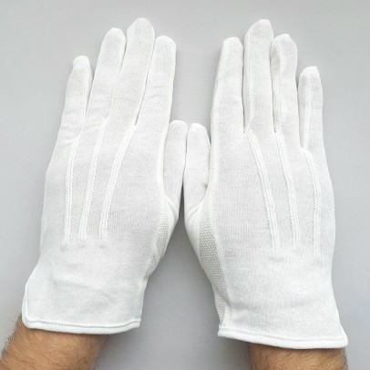 Gant coton anti glisse avec grip pvc interieur de la main pour petites et  grandes mains.