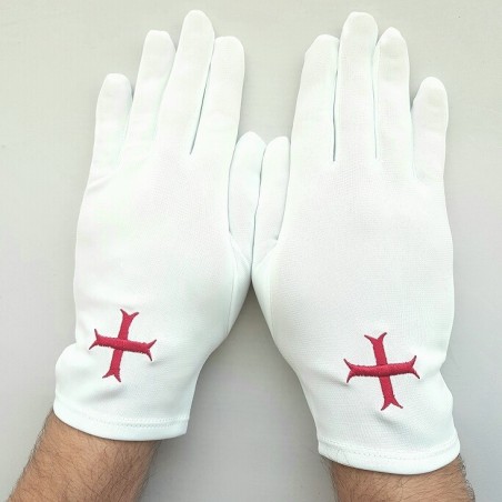 Gant Blanc Nylon Croix Templiére, Croix Pattée : Tout un symbole