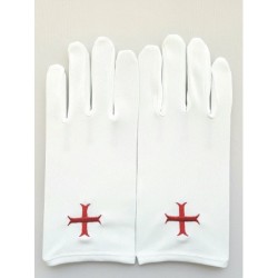 Gant Blanc Nylon Croix Templiére, Croix Pattée : Tout un symbole
