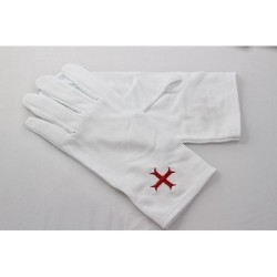 Gant Blanc Nylon Croix Templiére, Croix Pattée : Tout un symbole