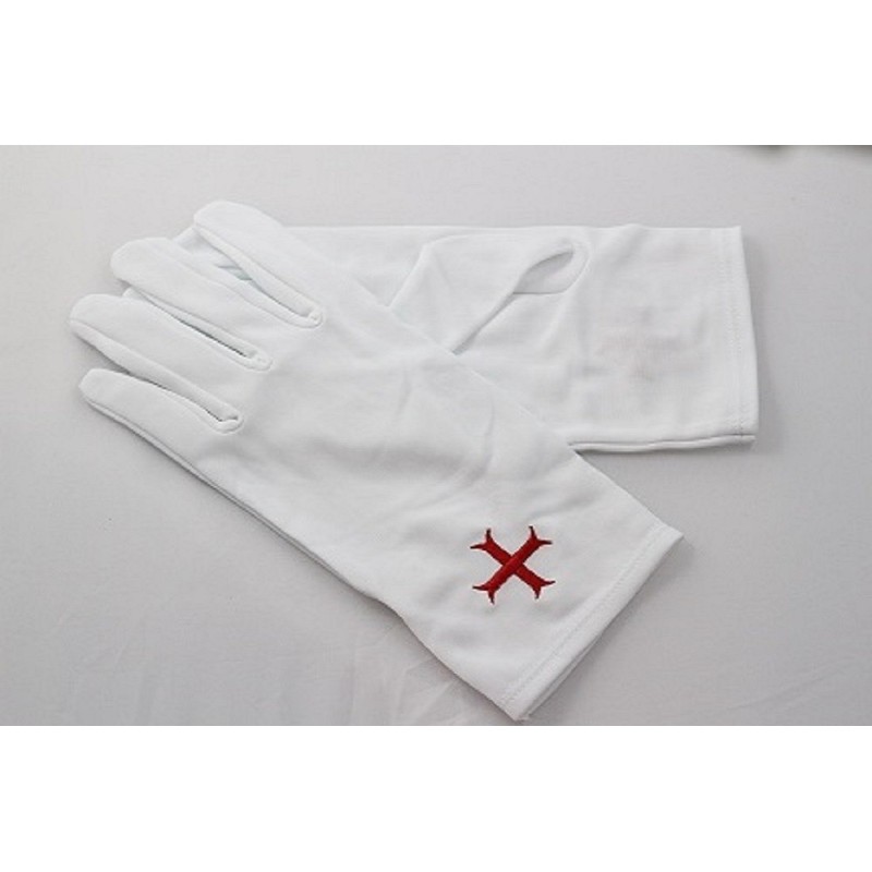 Gant Blanc Nylon Croix Templiére, Croix Pattée : Tout un symbole